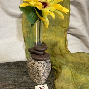 Bud Vase of Lake Superior Rock OR Rock and Driftwood Select a Specific Vase image 9