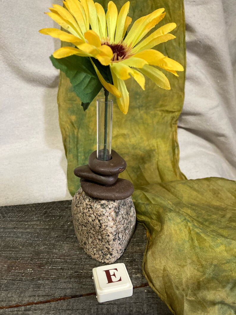 Bud Vase of Lake Superior Rock OR Rock and Driftwood Select a Specific Vase image 9
