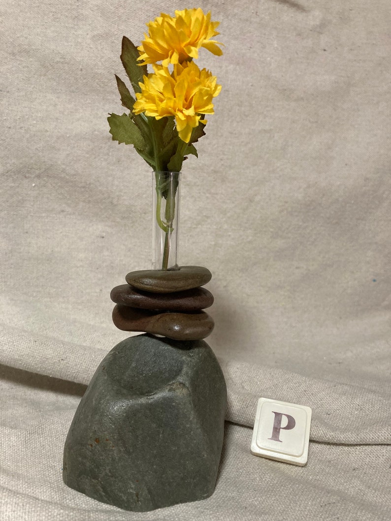 Bud Vase of Lake Superior Rock OR Rock and Driftwood Select a Specific Vase image 5