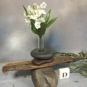 Bud Vase of Lake Superior Rock OR Rock and Driftwood Select a Specific Vase image 4