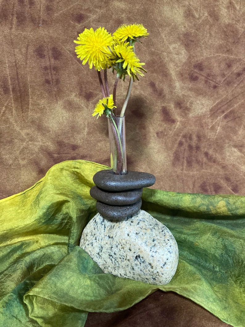 Bud Vases of Rock. Set of 3. Clearance Sale. Wedding Decor. No specific vase will be sent. image 2