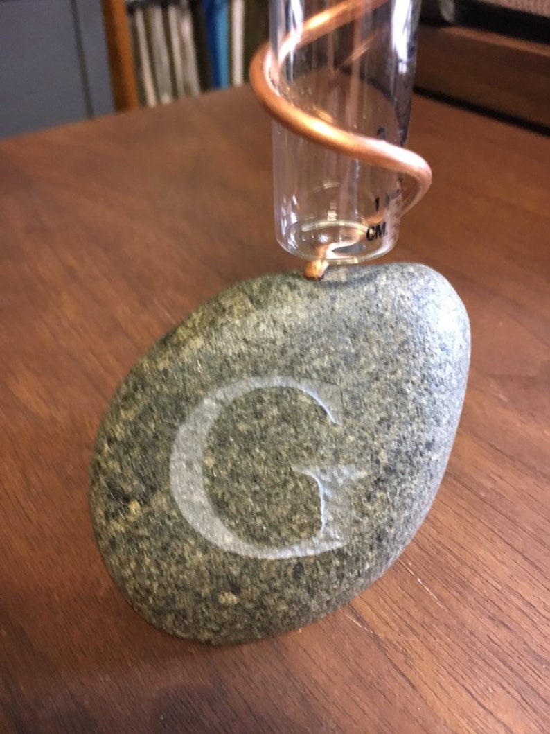 Rain Gauge Personalized With Sandblasted Initial Lake Etsy