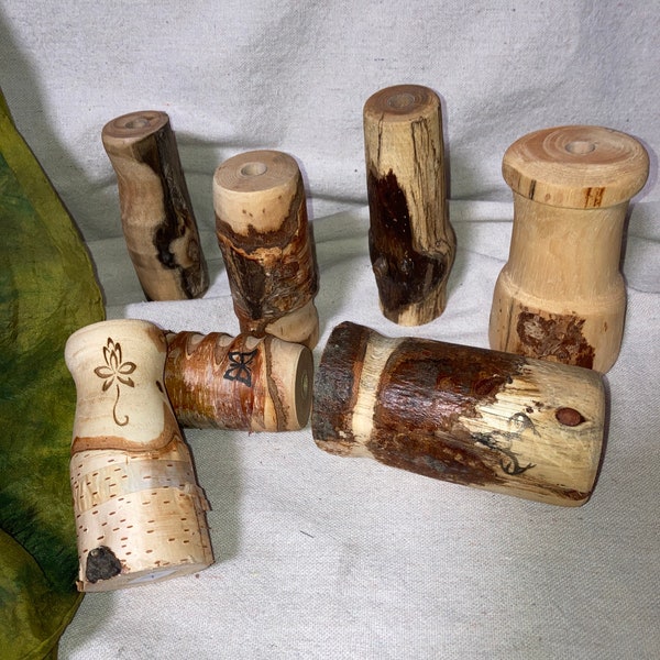 Wooden Vases; hand turned from wood;