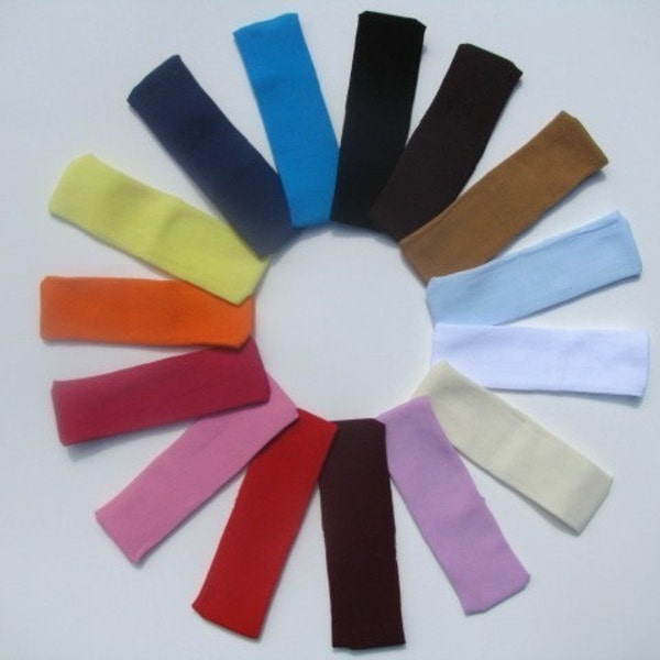 WHOLESALE LOT of 105 Nylon Knit Stretch Nylon Headbands 7 of each color Baby Hair Bow Bow Makers