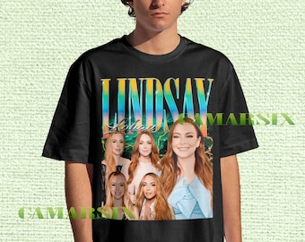 Camisa vintage de Lindsay Lohan / Camisetas retro de fans de Lindsay Lohan / Camiseta pirata de Lindsay Lohan / Lindsay Lohan retro de los 90 / Colores cómodos de Lindsay Lohan