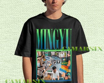 Camiseta vintage Mingyu, camiseta homenaje a Mingyu, camisetas de fans de Mingyu, camiseta retro de Mingyu, regalo de merchandising de Mingyu, Mingyu, cantante coreano KPop, colores cómodos