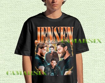 Camiseta vintage de Jensen Ackles, camiseta homenaje a Jensen Ackles, camisetas de fan de Jensen Ackles, suéter retro de los 90 de Jensen Ackles, regalo de merchandising de Jensen Ackles