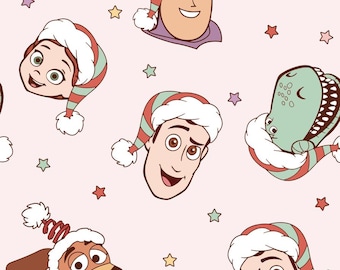 Tela navideña de Toy Story, tela de Pixar, tela de Buzz Lightyear, tela de dibujos animados y anime, tela 100% algodón, tela para acolchar por medio metro.