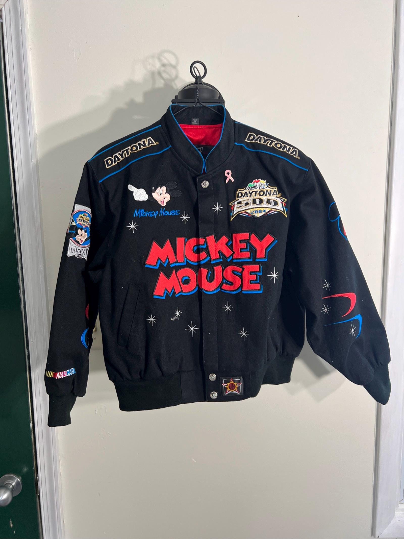 2004 JH Design Mickey Mouse Daytona 500 Racing Jacket Size