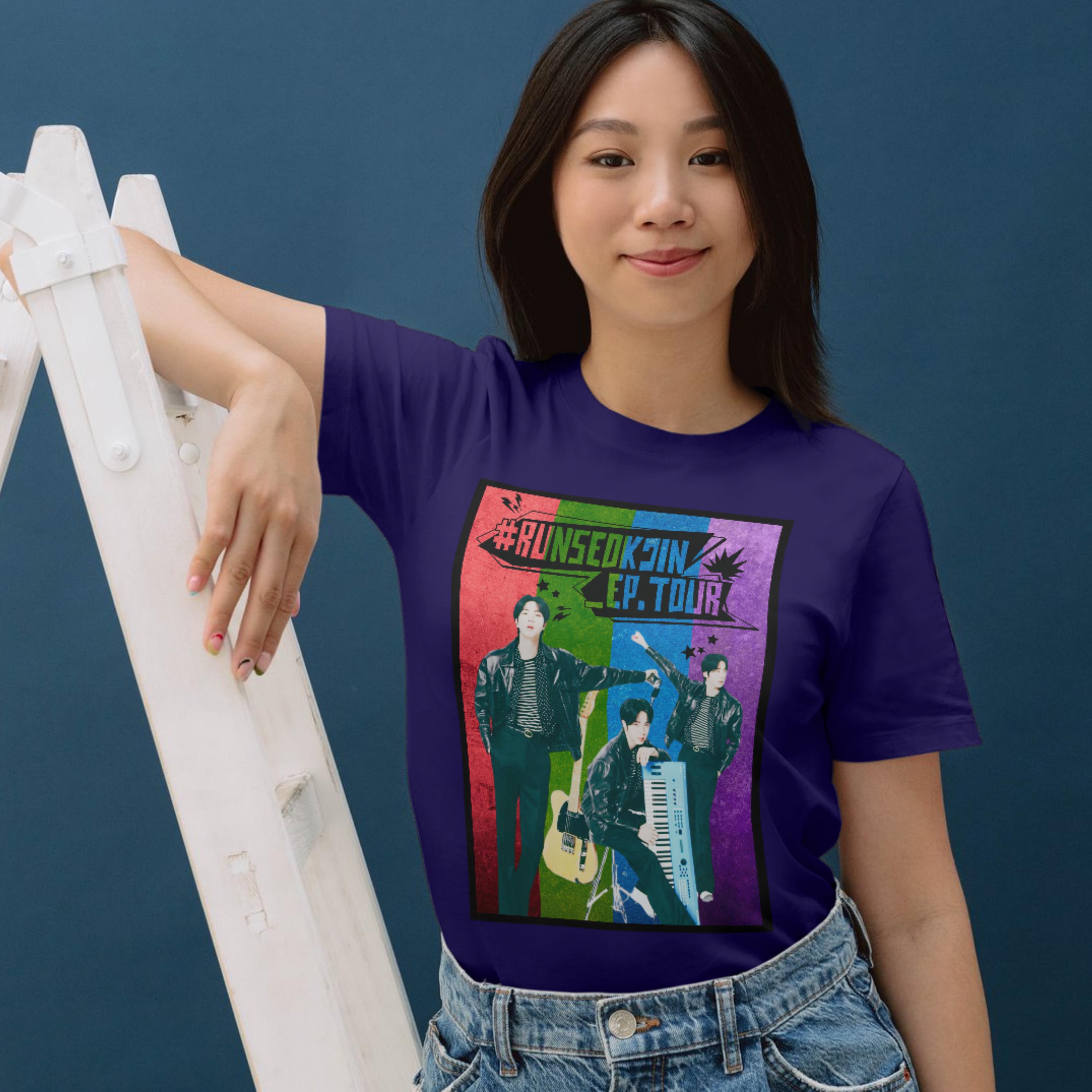 BTS Jin Run Seokjin Tour Shirt With Back Print, Kim Seokjin