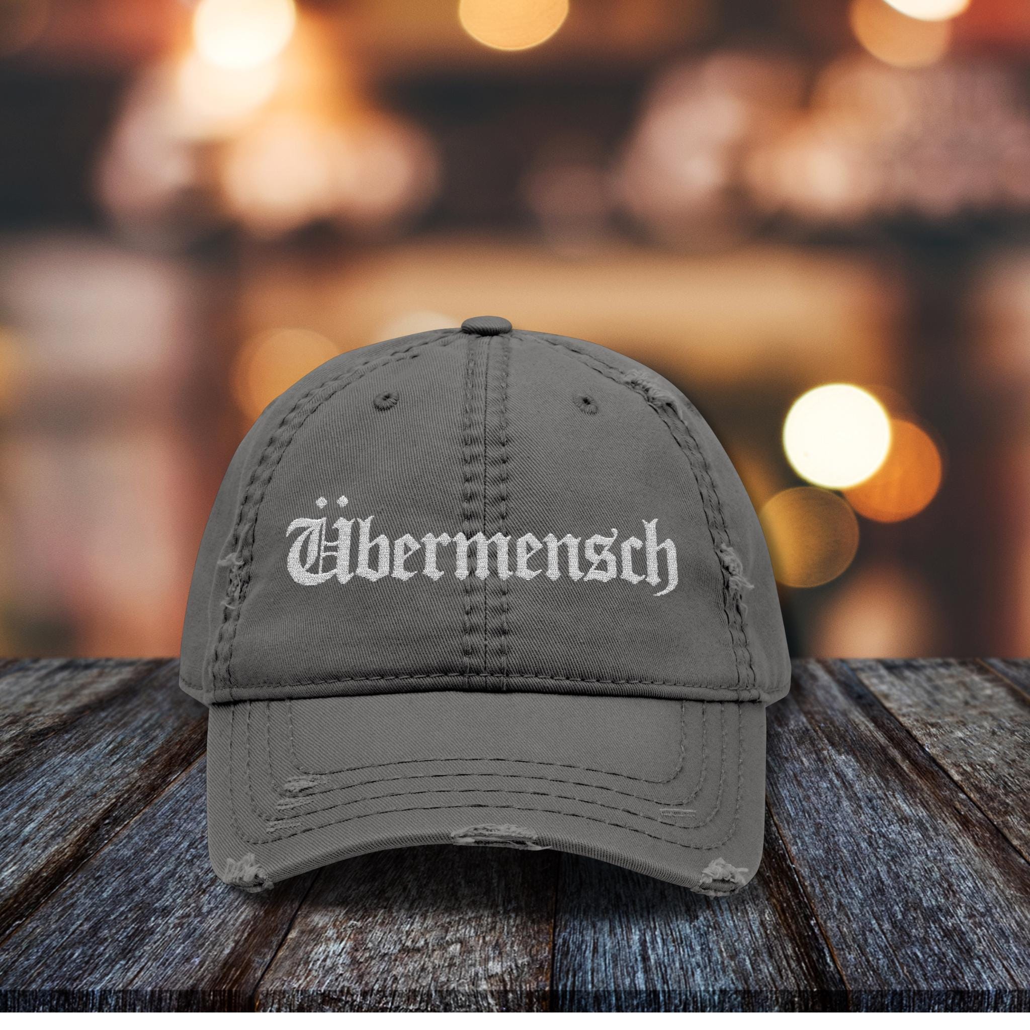 G-dragon Distressed Style Hat, Übermensch Embroidery Kpop