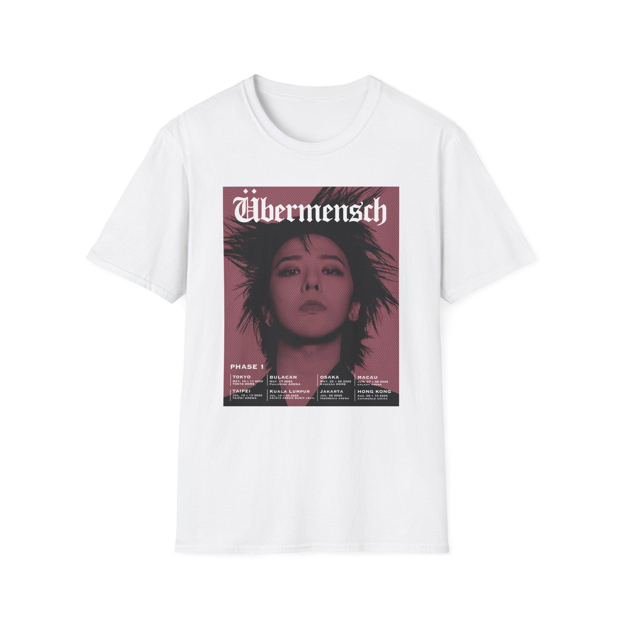 G-DRAGON Übermensch Tシャツ 白 VIP写真付き G-dragon Ubermensch World Tour Unisex T-shirt | Kwon Ji Yong