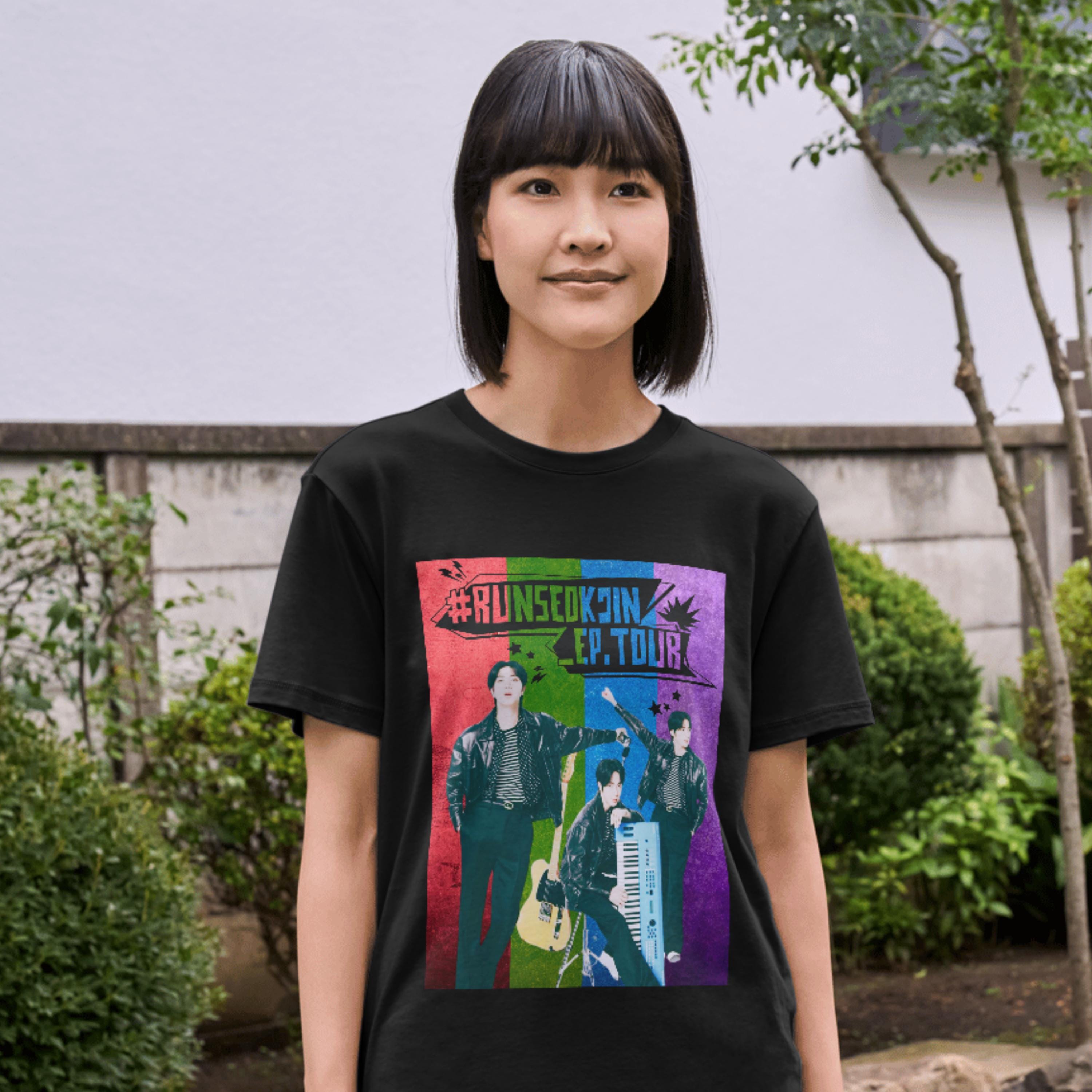 BTS Jin Run Seokjin Tour Shirt With Back Print, Kim Seokjin