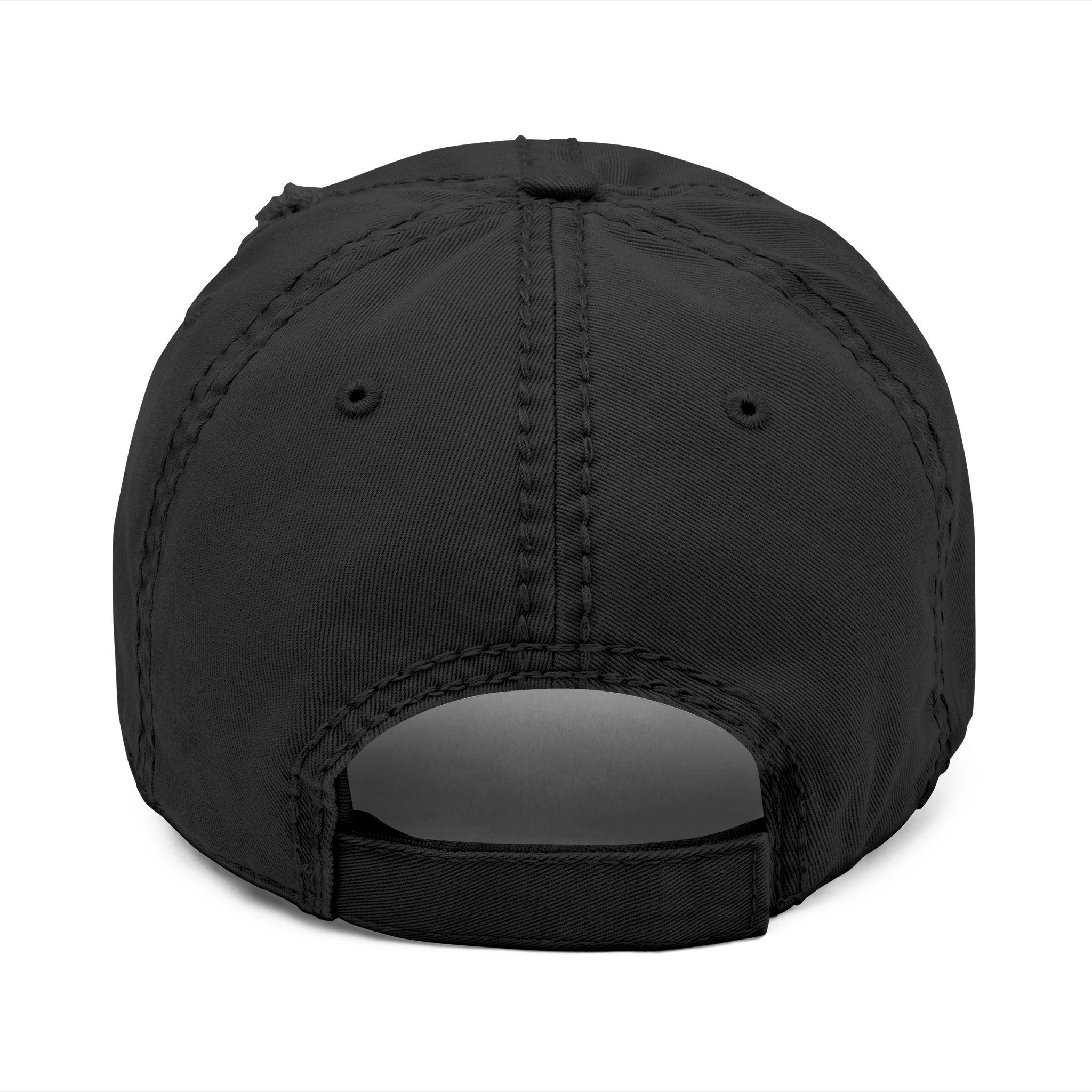 G-dragon Distressed Style Hat, Smiley Face Daisy Embroidery