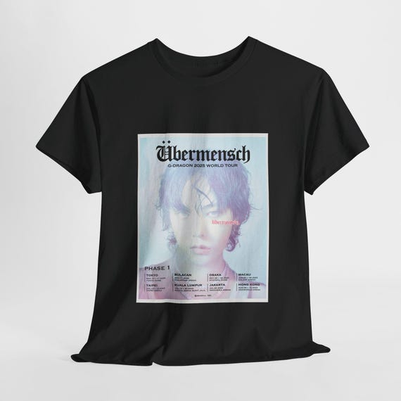 G-DRAGON Übermensch Tシャツ ブラック XL G-Dragon Übermensch 3rd Album Black And Pink Jersey Head In