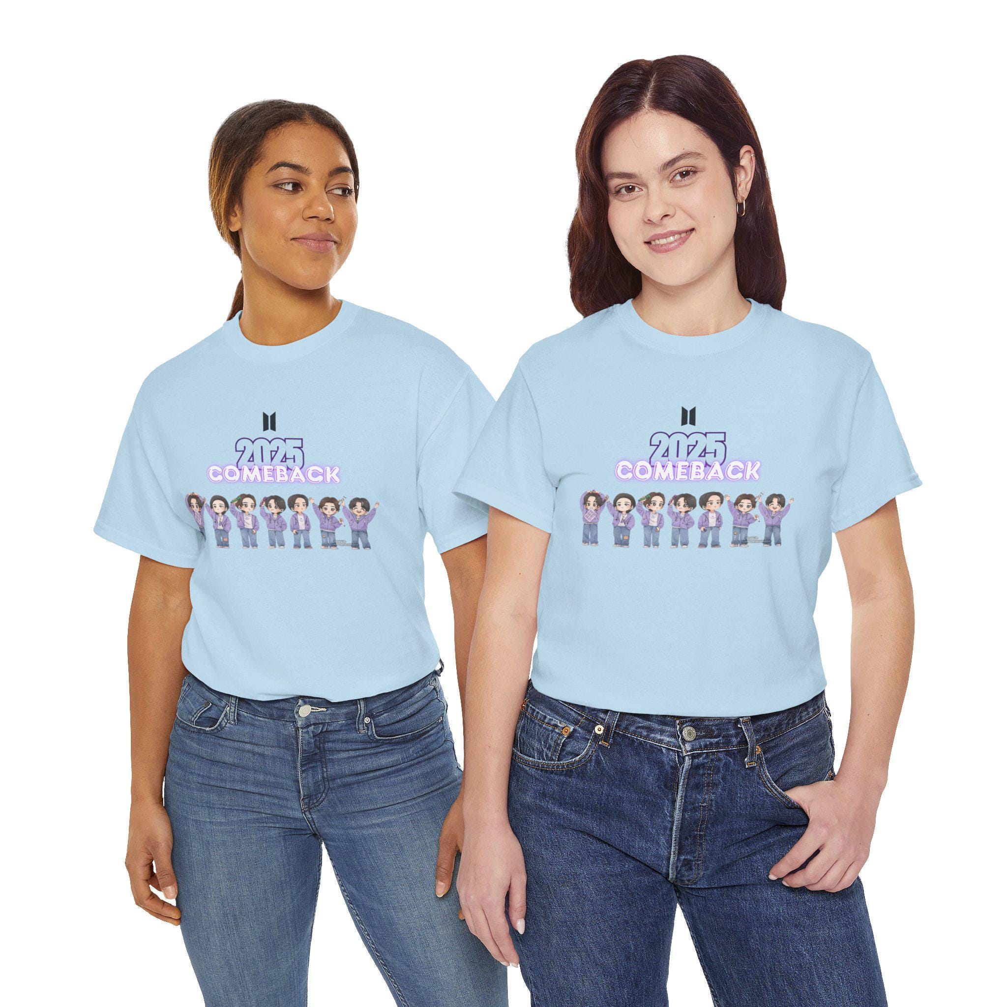 BTS 2025 Comeback T-shirt | 7 Members Cartoon Design
