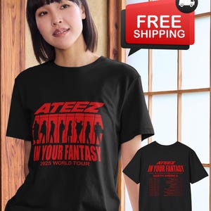ATEEZ In Your Fantasy 2025 World Tour T-Shirt, ATINY and Kpop Fan Gift Eco-Friendly Concert Shirt Merch, Extra Small to 5XL Sizes