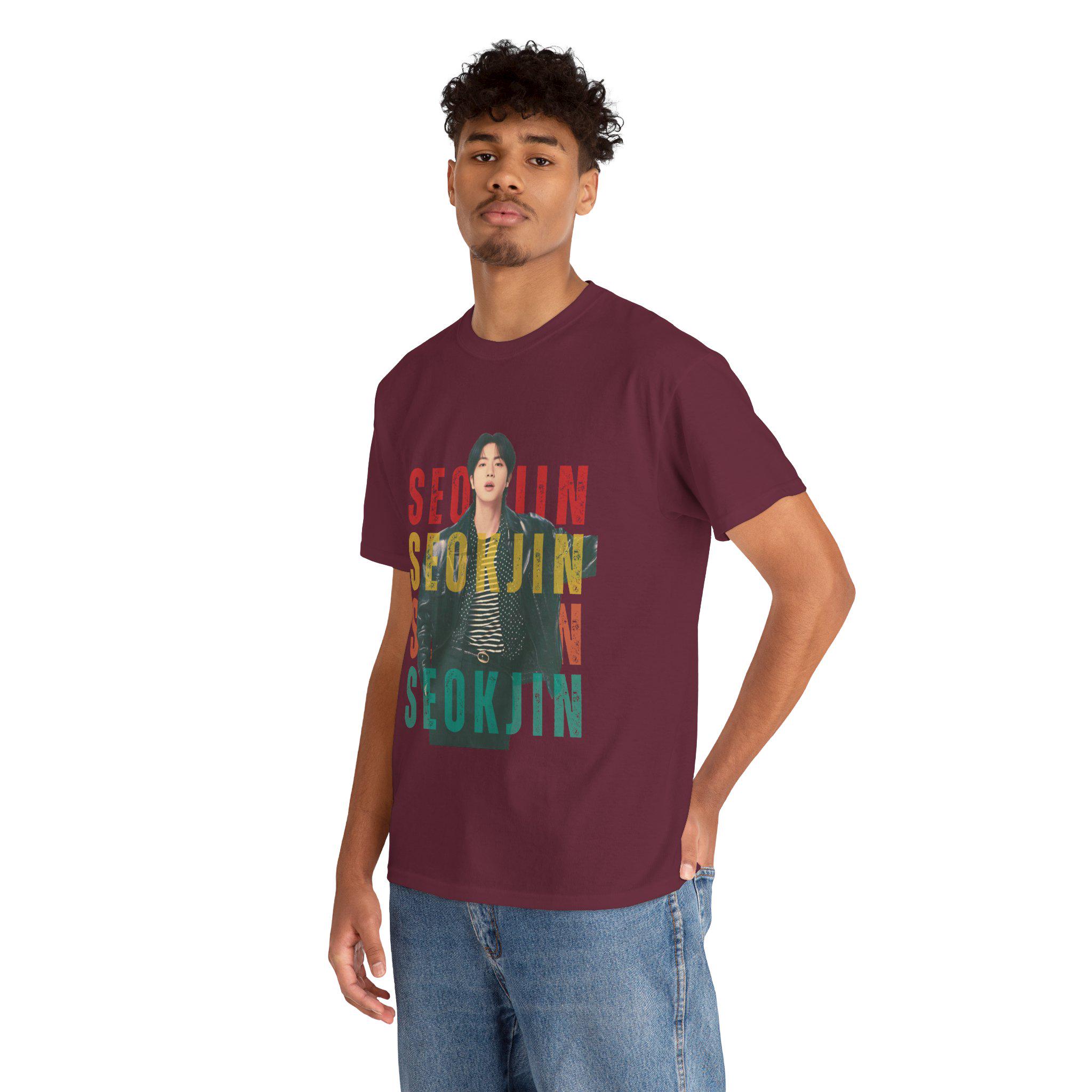 BTS公式　[Echo] コンセプトT-SHIRT BTS Jin Echo Album Retro Shirt, Kim Seokjin Vintage Retro