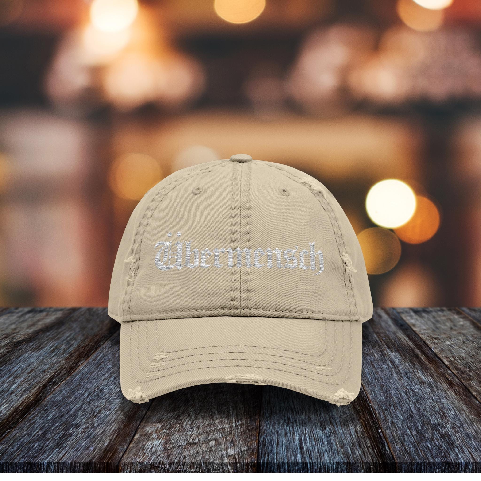 G-dragon Distressed Style Hat, Übermensch Embroidery Kpop