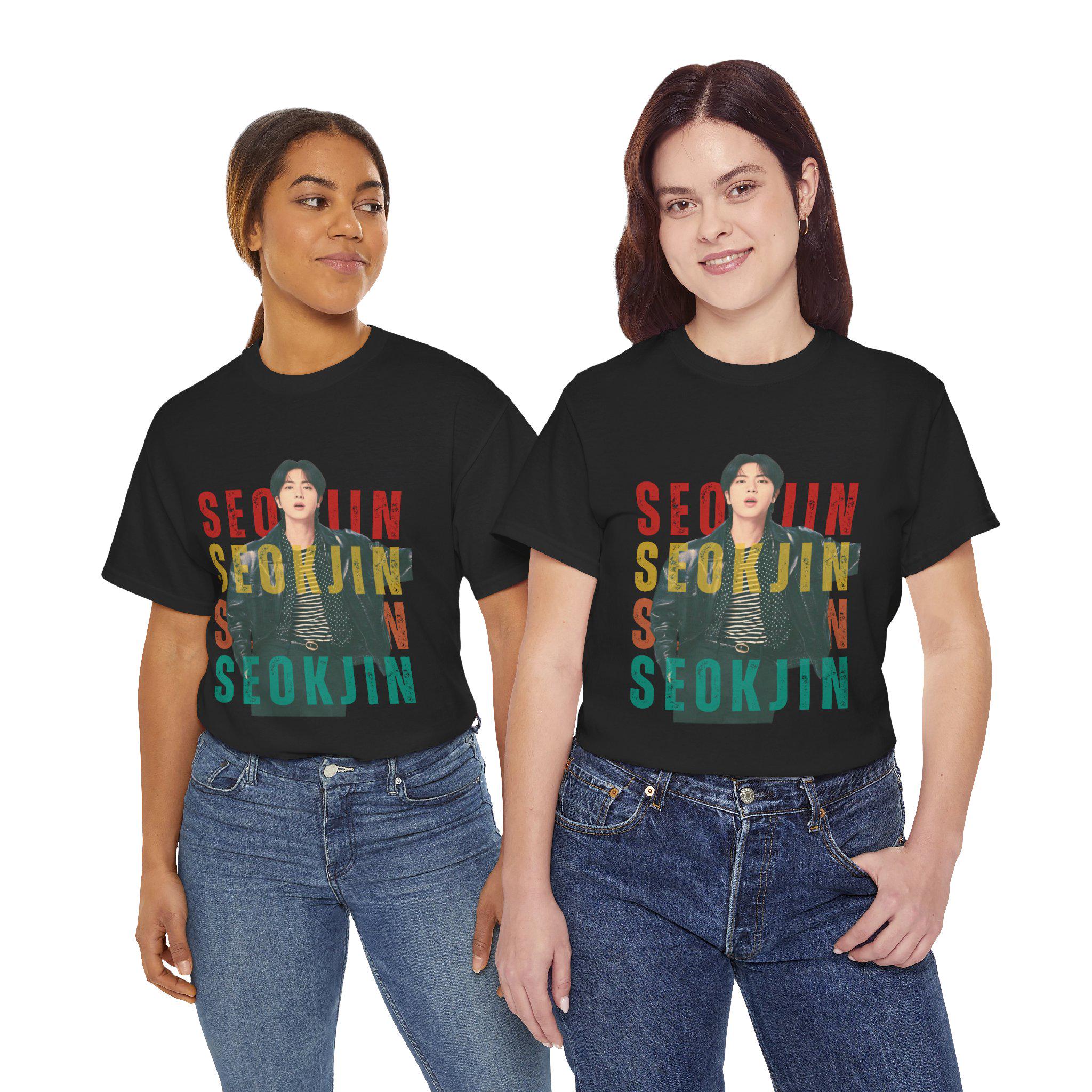 BTS Jin ECHO 【 グッズ Tシャツ 】 BTS Jin Echo Album Retro Shirt, Kim Seokjin Vintage Retro