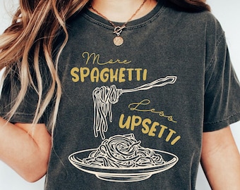 Comfort Colors Spaghetti Shirt, Retro Food Graphic Tee