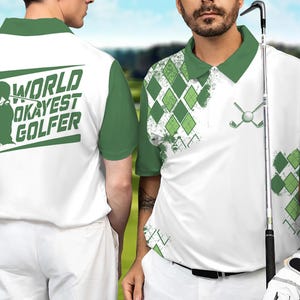Funny Golf Sayings Polo Shirt: Custom All-Over Print, Moisture-Wicking