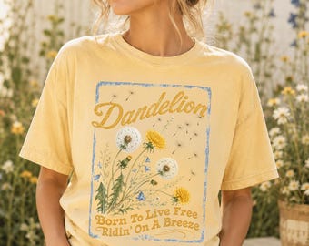 Comfort Colors Dandelion Shirt, Country Music Graphic Shirt, Dandelion Lover Gift