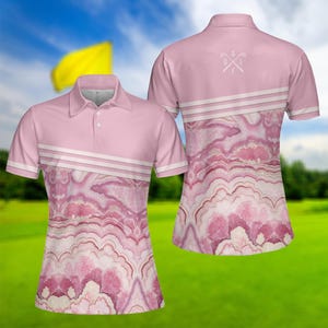 Women Golf Polo Shirt, Pink Golf Shirt, Golf Gift For Women, Golf Team Shirt, Golf Matching Shirt