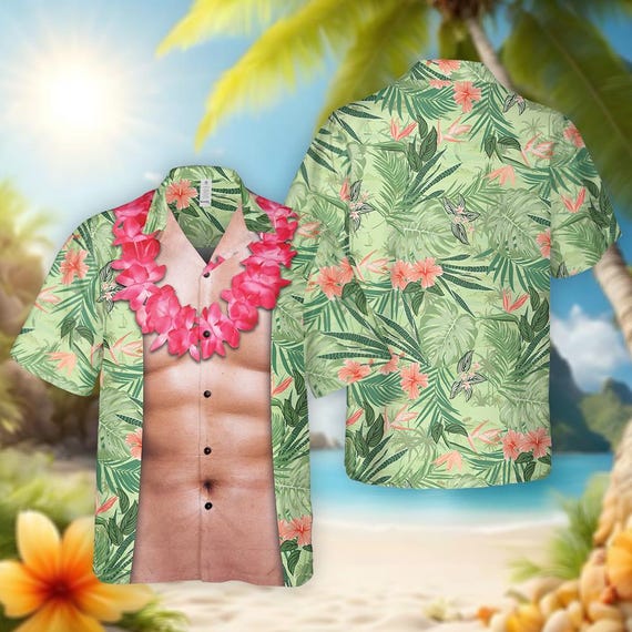 Funny Abs Hawaiian Shirt: Tropical Aloha Summer Shirt - Etsy
