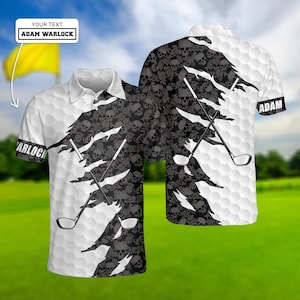 Golf Skull Polo Shirt: Personalized Golfers Gift