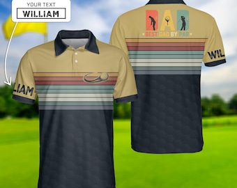 Papa von Par Golf Poloshirt, individueller Allover-Print
