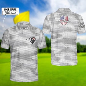 Custom Golf Polo Shirt: Personalized All-Over Print Pique Knit