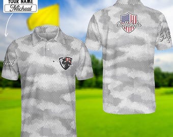 Custom Golf Polo Shirt: Personalized All-Over Print Pique Knit