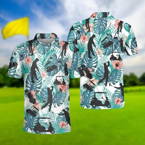 Tropical Floral Golf Polo Shirt: Men&#39;s & Women&#39;s Custom Print