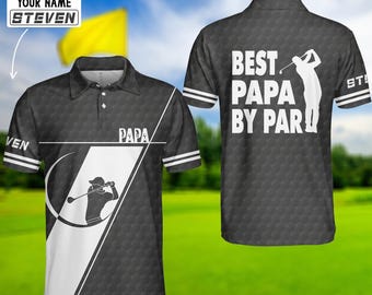 Papa By Par Golf Poloshirt, Geschenk zum Vatertag