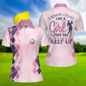 Women Polo Shirt, Girl Golf Polo Shirt, Golf Lover Shirt, Golf Shirt, Cool Golf Gift For Women