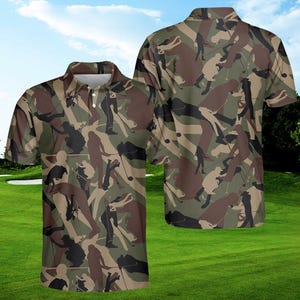 Men Golf Polo Shirt, Golf Polo Shirt, Military Polo Shirt, Cool Golf Shirt For Men