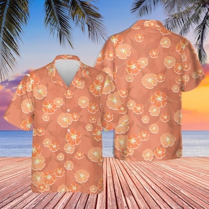 Aloha Hibiscus Flower Hawaiian Shirt, Men Summer Hawaiian Shirt, Beach Hawaiian Shirt