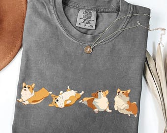 Comfort Colors  Corgi Shirt, Funny Dog Mom Tee, Lover Gift Corgi Dad Mom