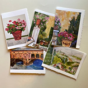 Set of 5 ITALY Art Cards