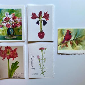 SET of 5 WINTER Art Cards