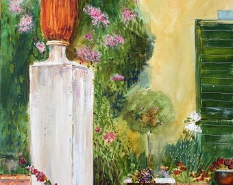 A Garden in Tuscany Art CARD