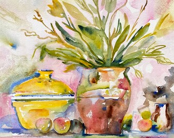 Still Life in the Italian Villa original PAINTING