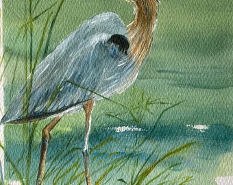 Blue Heron Art CARD