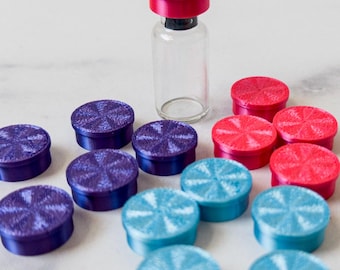 Vial Caps for 3ml, 10 Pack for Snap Off Crimp Caps