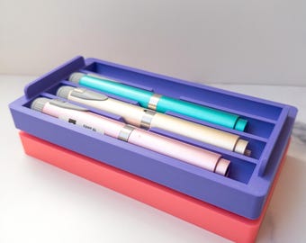 Stacking Injection Pen Tray Organizer | 3D Printed Storage for Peptide Pens