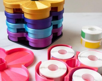 Caixa para armazenamento de rolos de etiquetas – Compatível com Niimbot e outras marcas, porta-etiquetas personalizável para etiquetas de diversas larguras, rolos de 12 a 15 mm e rolos de 25 mm.