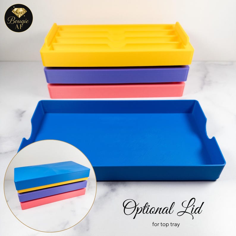 Stacking Injection Pen Tray Organizer | 3D Printed Storage for Peptide Pens image 4
