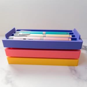 Stacking Injection Pen Tray Organizer | 3D Printed Storage for Peptide Pens image 2