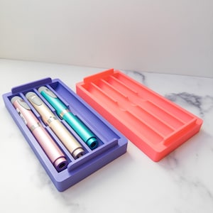 Stacking Injection Pen Tray Organizer | 3D Printed Storage for Peptide Pens image 3
